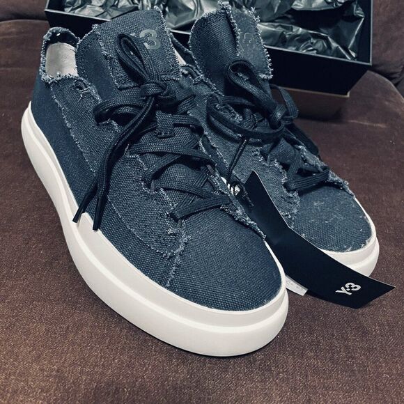 adidas Y-3 Nizza Low Black Off White ID1463w Mens 8 US New in Box 41 1/3 EUR main image 9
